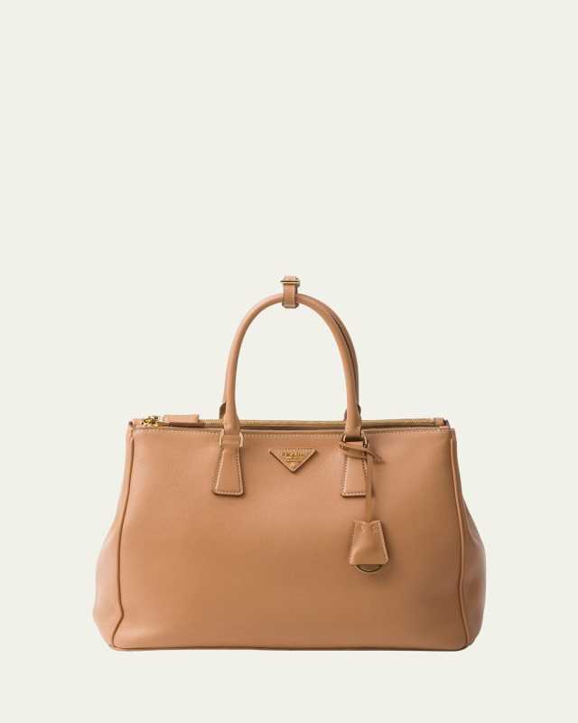 Galleria Large Grain Leather Top-Handle Bag